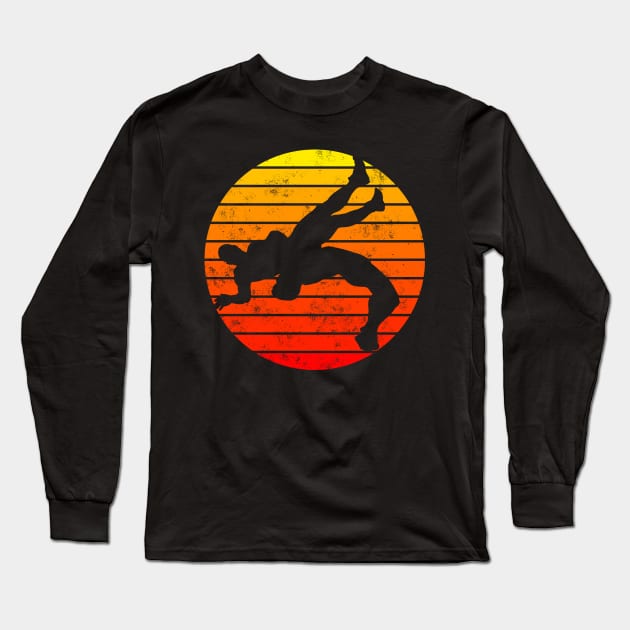 Wrestler Long Sleeve T-Shirt by Black Tee Inc